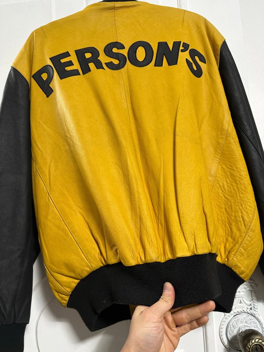 펄슨스 PERSONS 쉽스킨 바시티자켓 상품이미지4