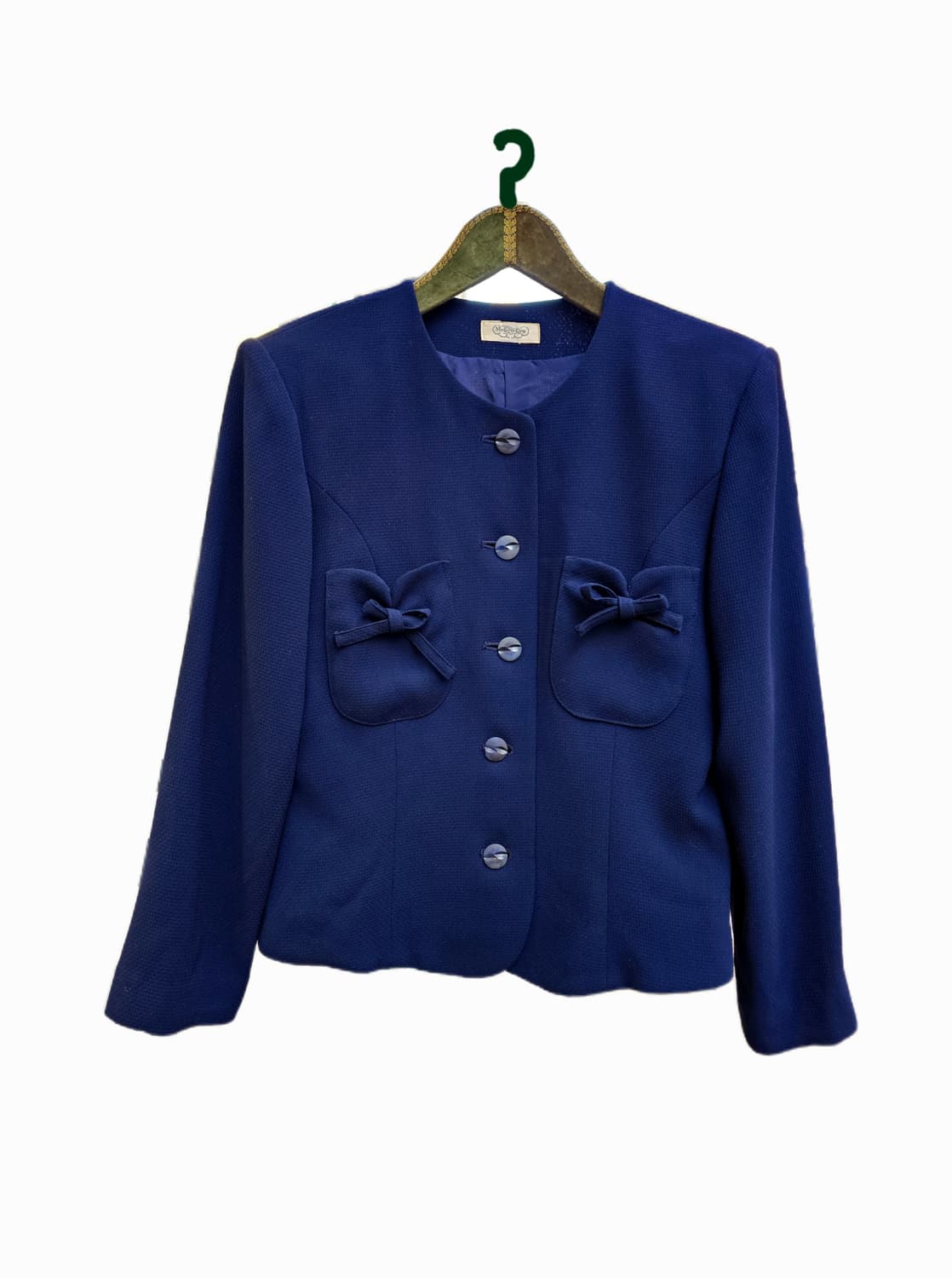 Melloweye 노카라 리본 숏자켓 상품이미지1