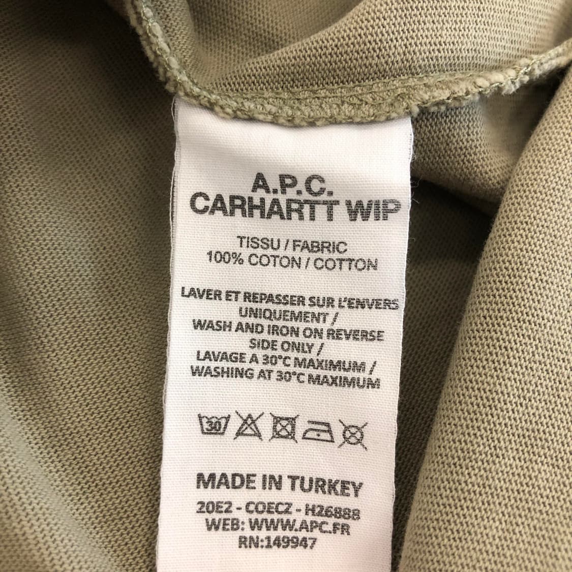 A.P.C x 칼하트WIP 아카이브 반팔 S 상품이미지6