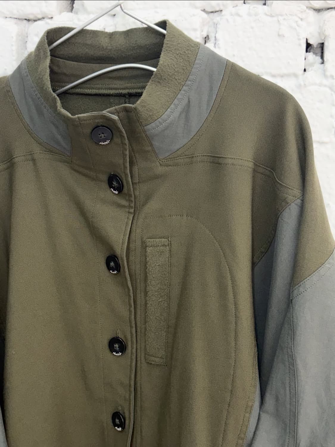 Patchwork Military Stand Coat 상품이미지7