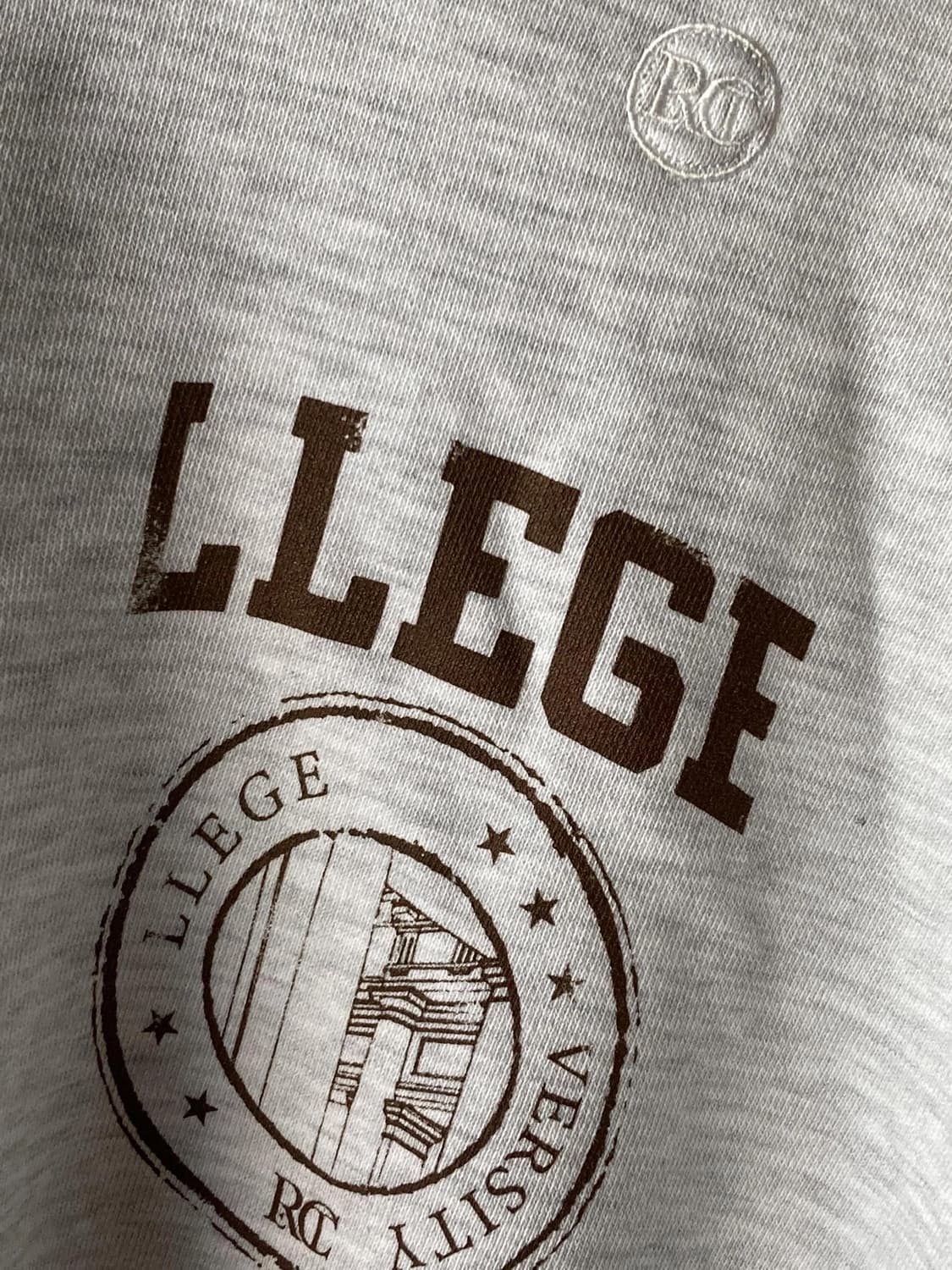 렉토 LLEGE 로고 크롭 맨투맨 스웻셔츠 후드티 네이비 상품이미지5