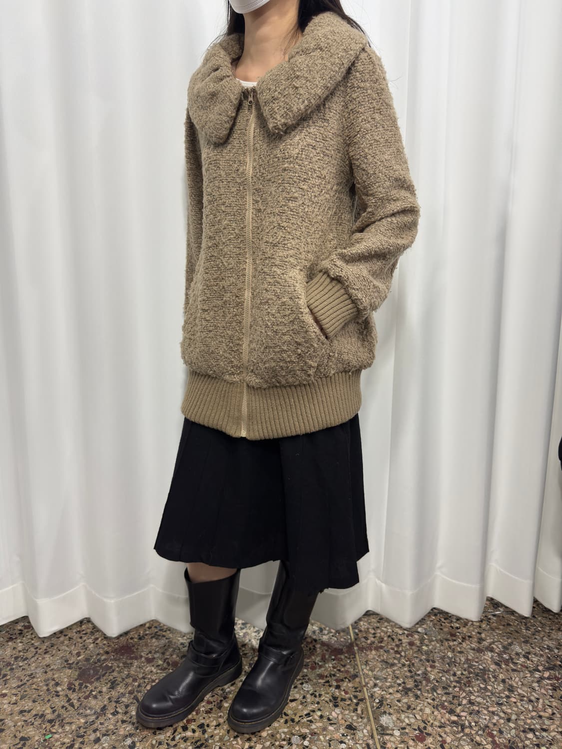soft brown fleece jacket 상품이미지4