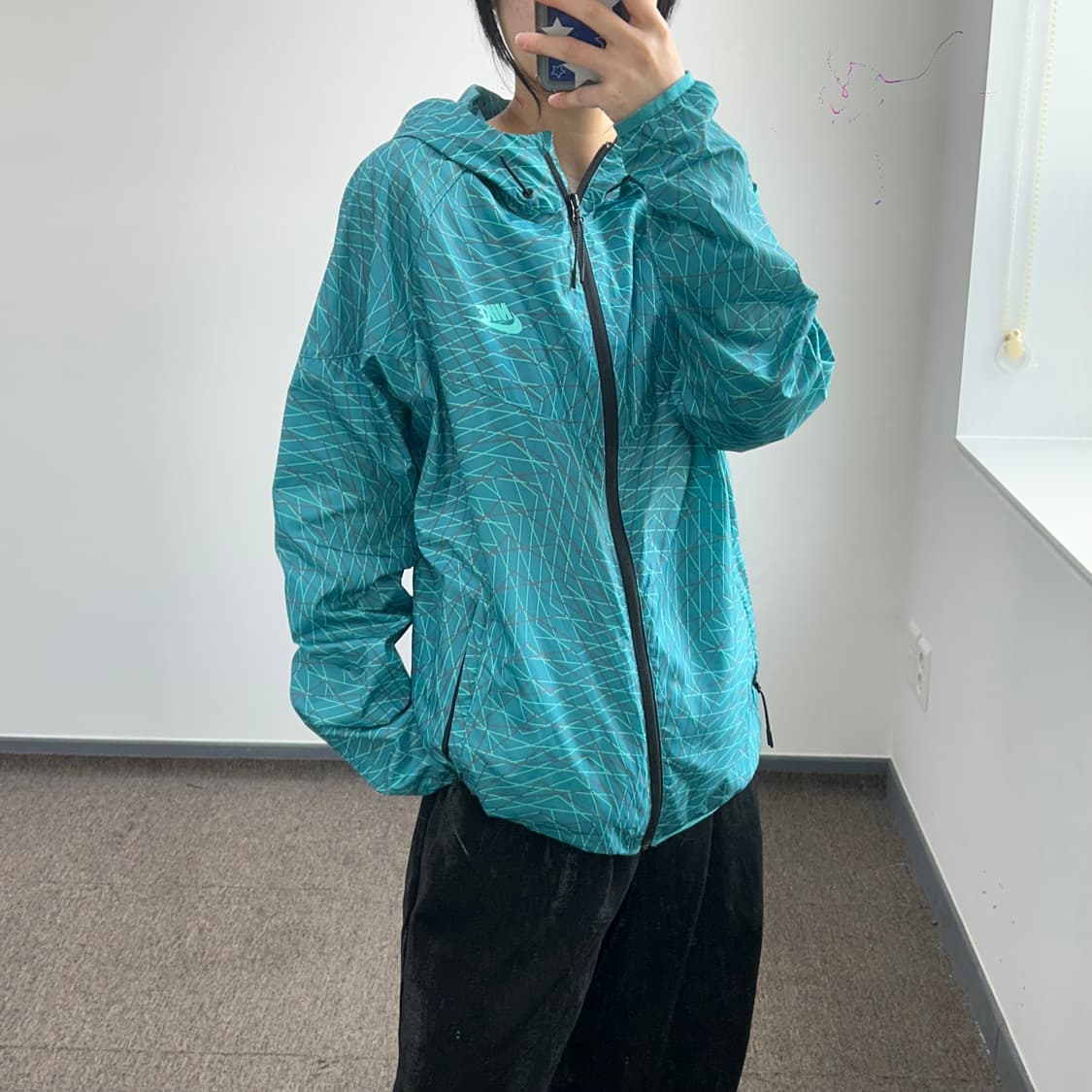 Nike 나이키 그린 패턴 바람막이 상품이미지2