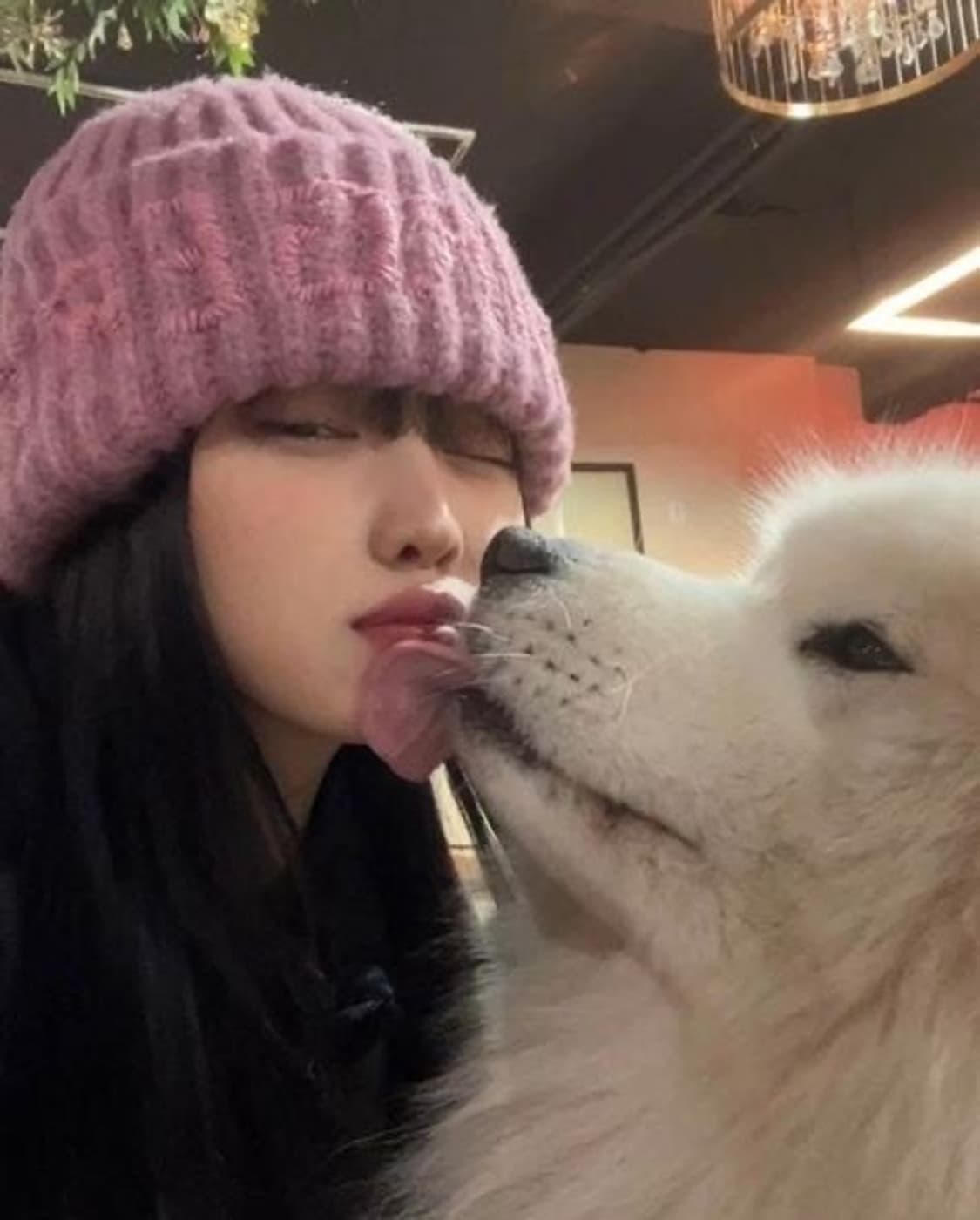 써저리 핸드스티치 자수 비니 핑크 상품이미지2