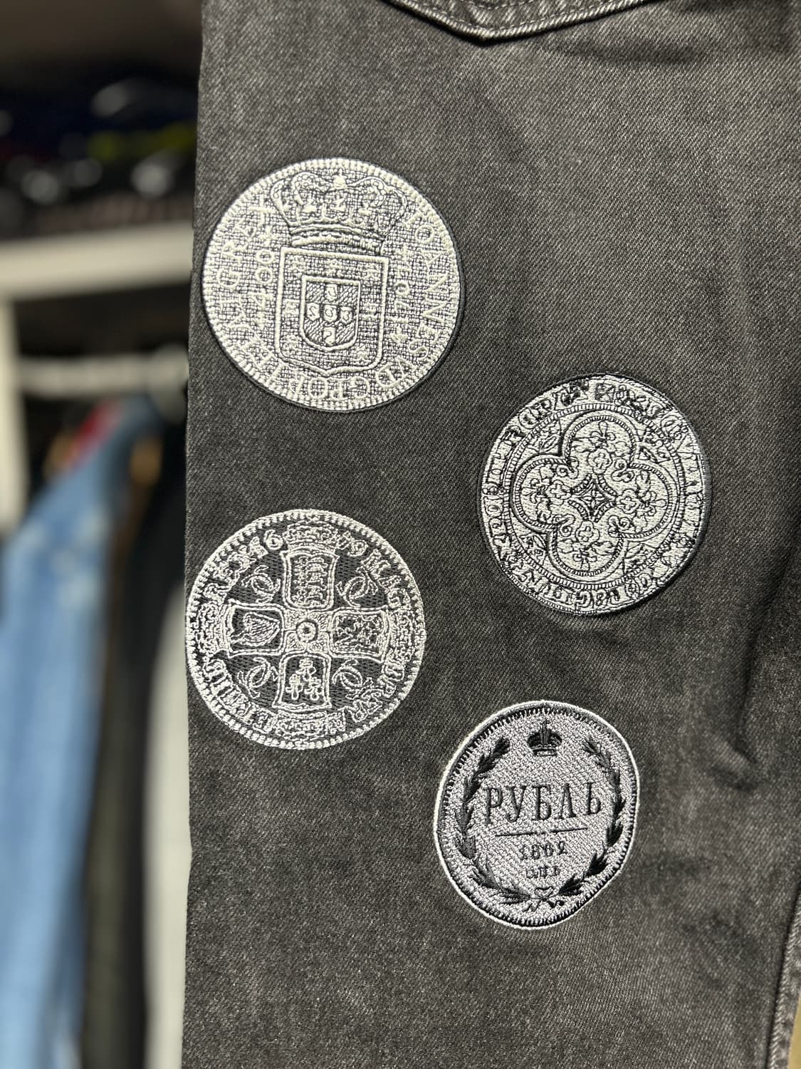 칠드런오브더 디스코댄스 22패치 자수 흑청 데님 1 상품이미지8