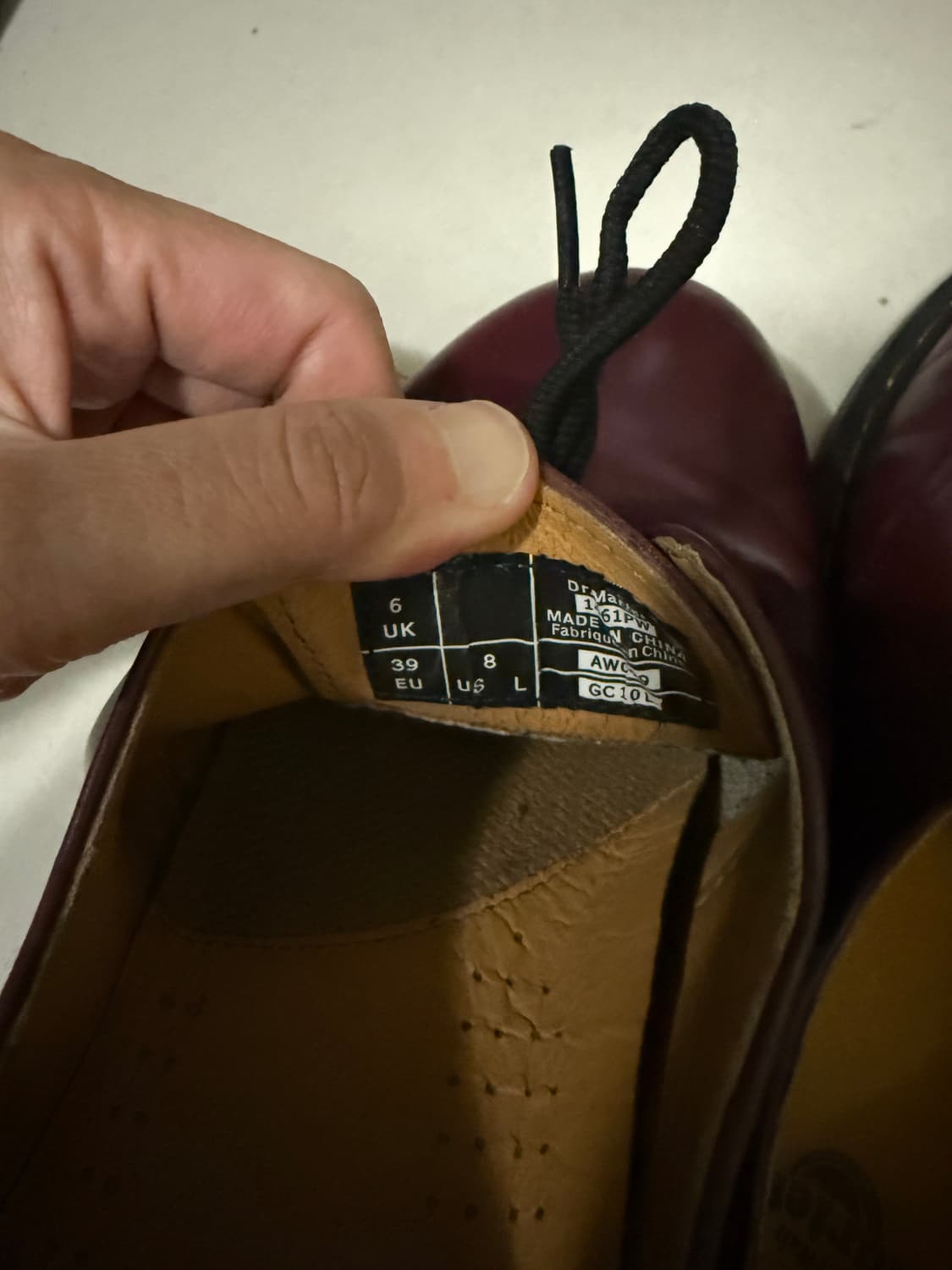 닥터마틴 1461 체리레드 스무스 UK6 상품이미지4