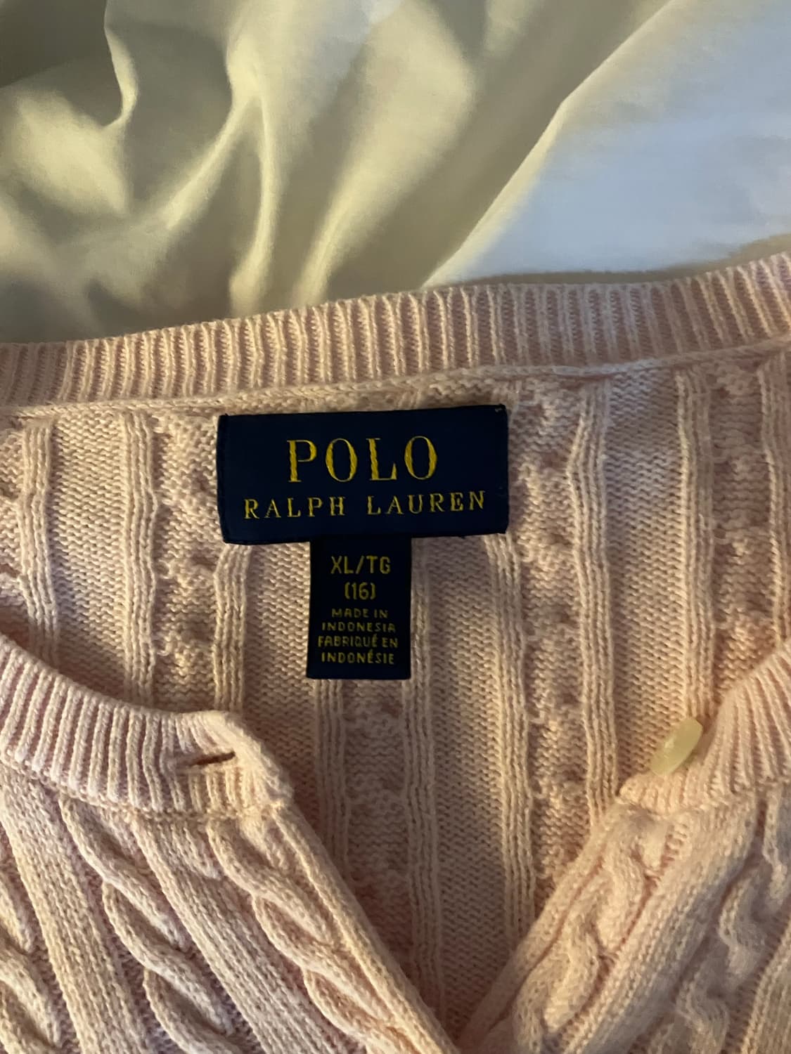 폴로 랄프 로렌 가디건 xl 딸기우유색 🍰(실착사진o) 상품이미지3
