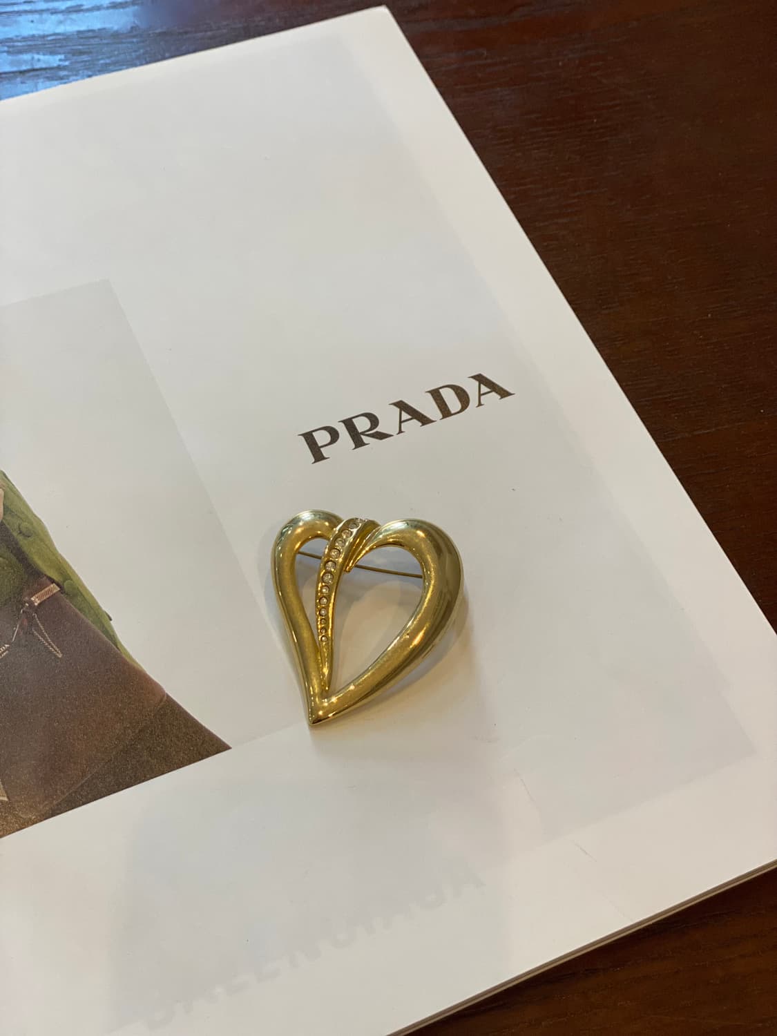 빈티지 하트 큐빅 브로치 상품이미지2