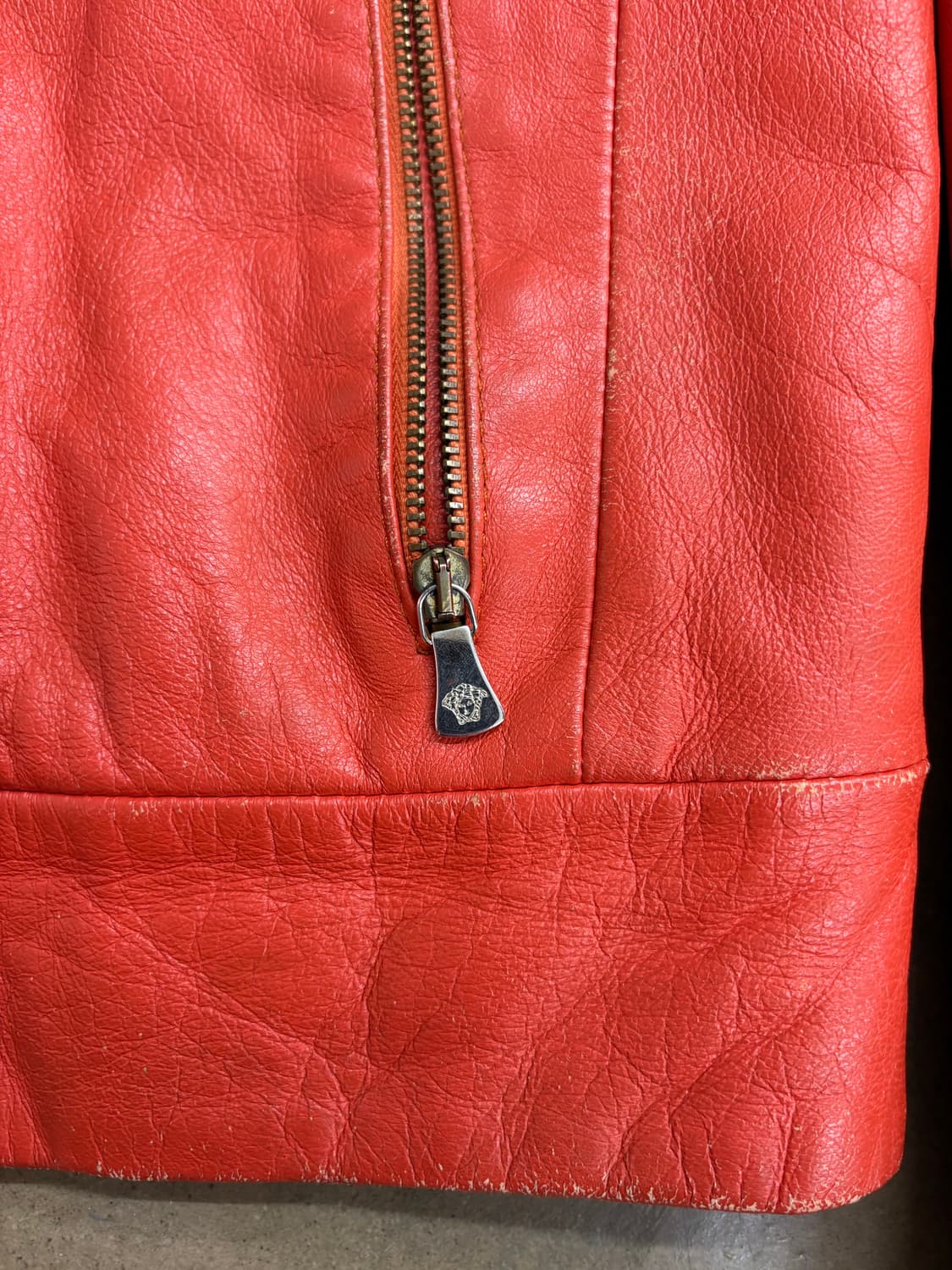 90s Versace Jeans Couture 싱글라이더 레더자켓 상품이미지5