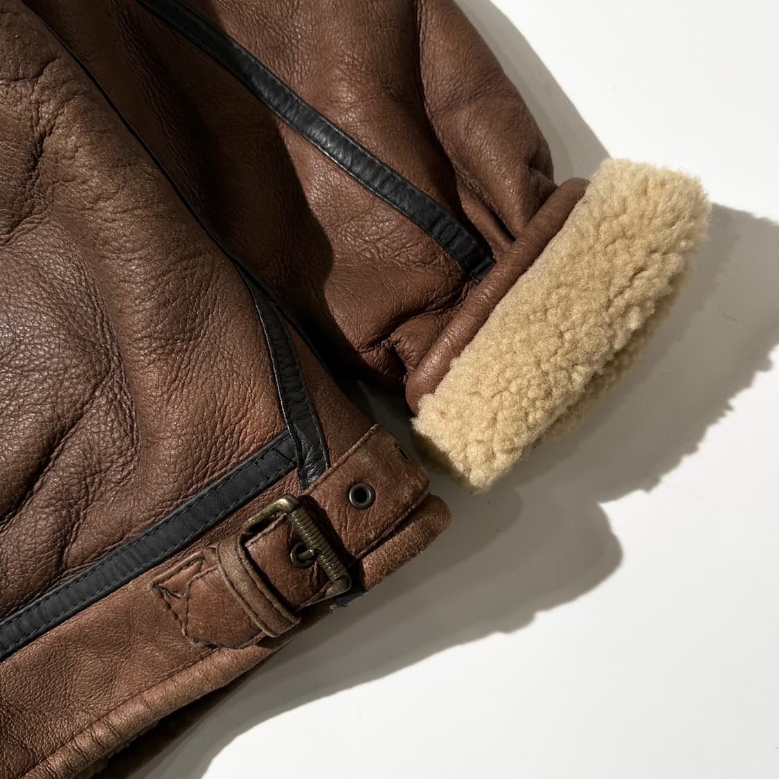 램스킨 시어링 B-3 무스탕 봄버 자켓 상품이미지7