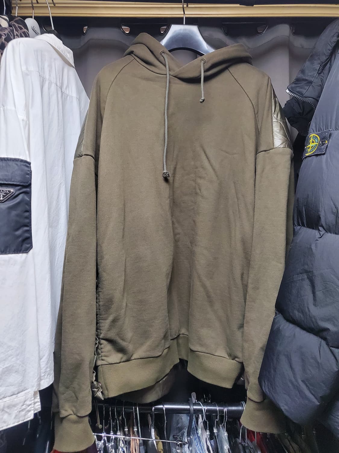 준지  후면 퀄티드 후디(착샷참고 상품이미지2