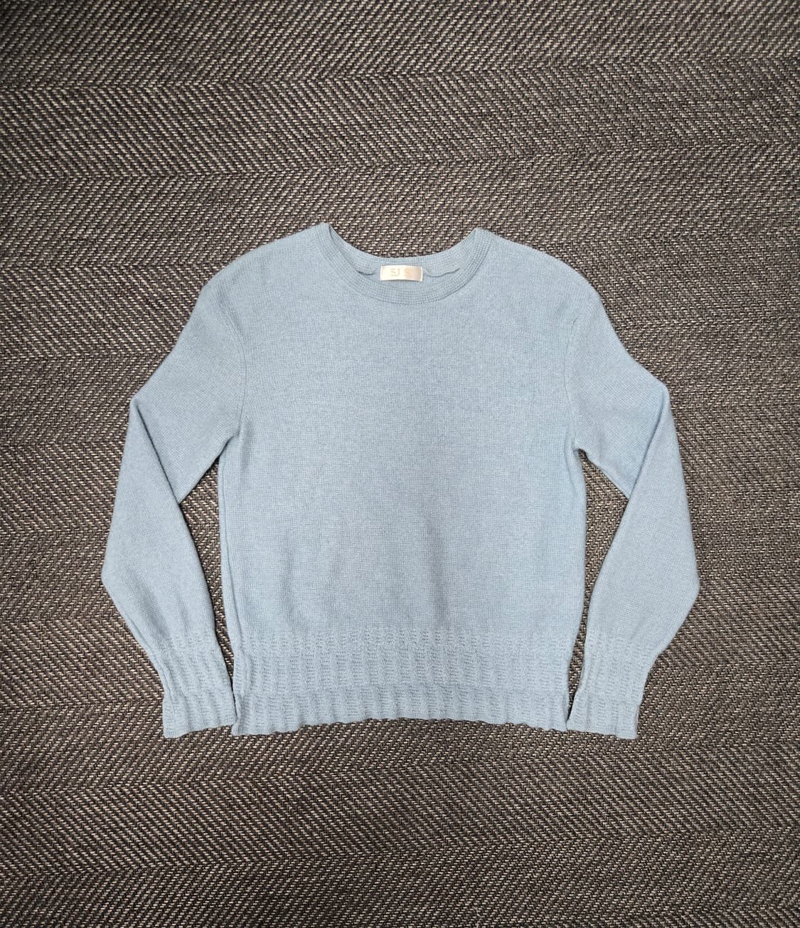 한섬 SJSJ 니트티 하늘색 모100%니트티 상품이미지1