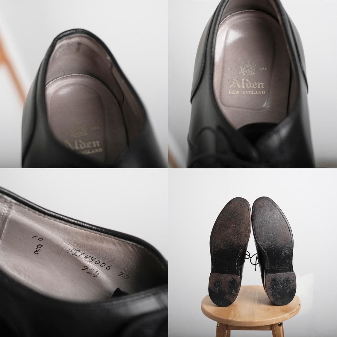 알든 924 10E(285사이즈) 블랙 카프 NST 더비 Y팁 상품이미지10