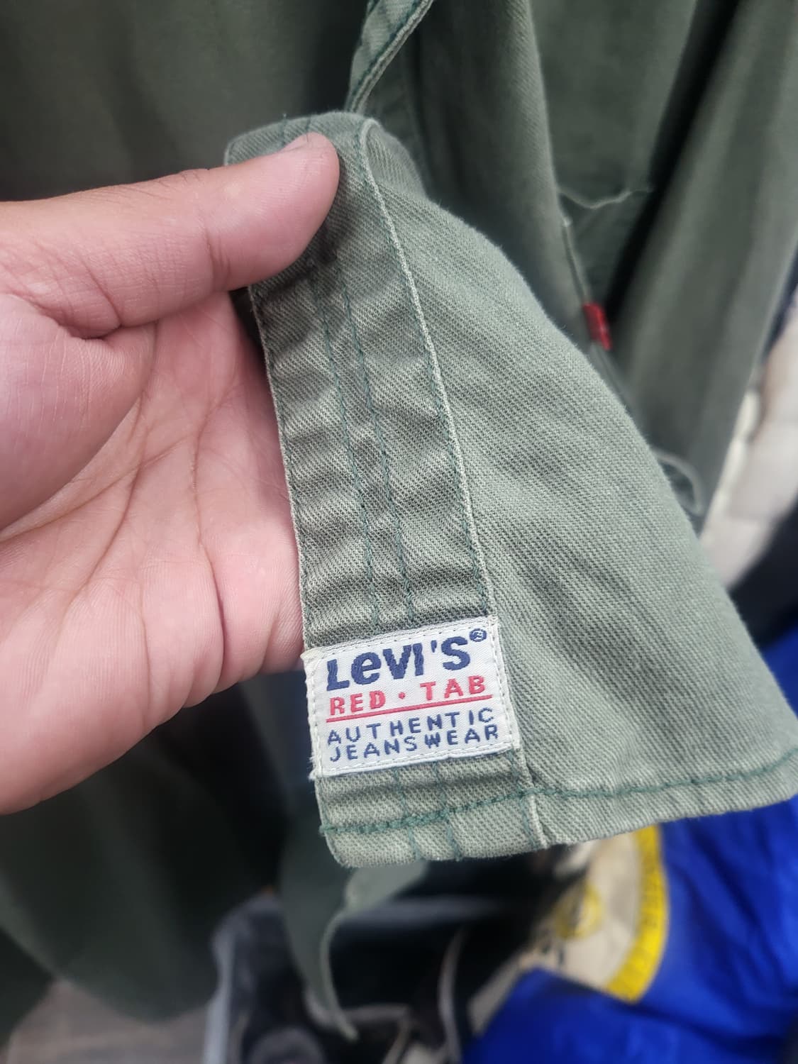 리바이스 카키색 남방 셔츠 상품이미지5