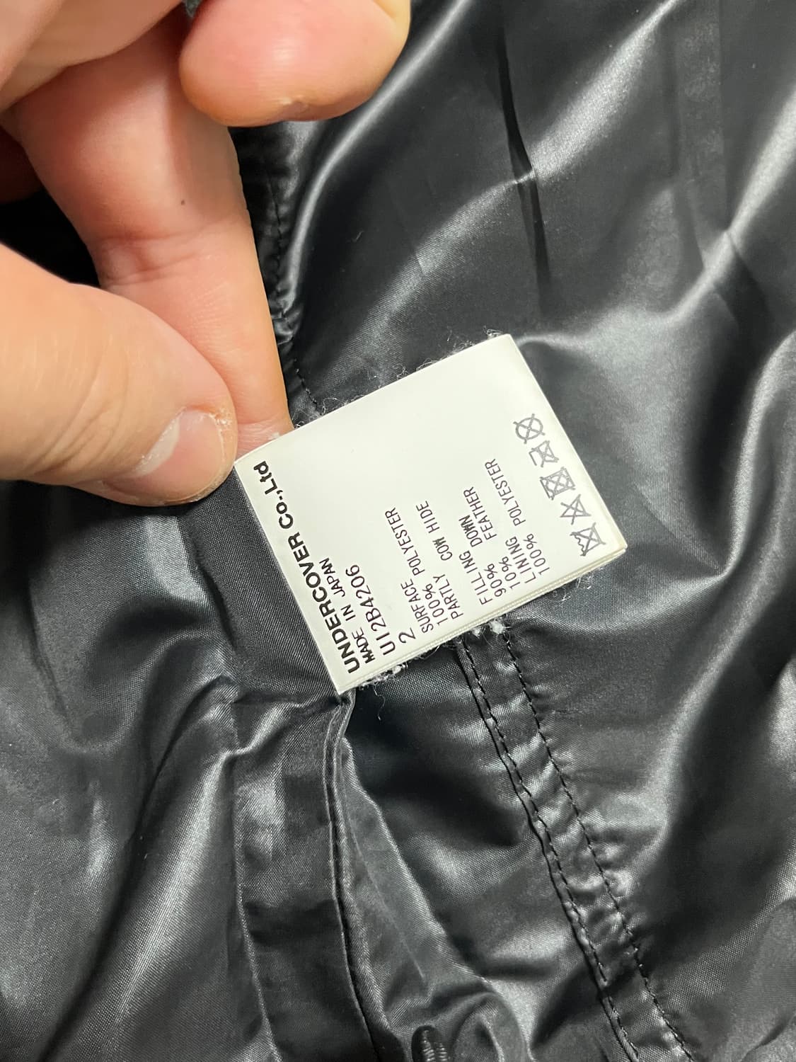 언더커버 22AW 레더배색 블랙 다운 패딩 2size 상품이미지8