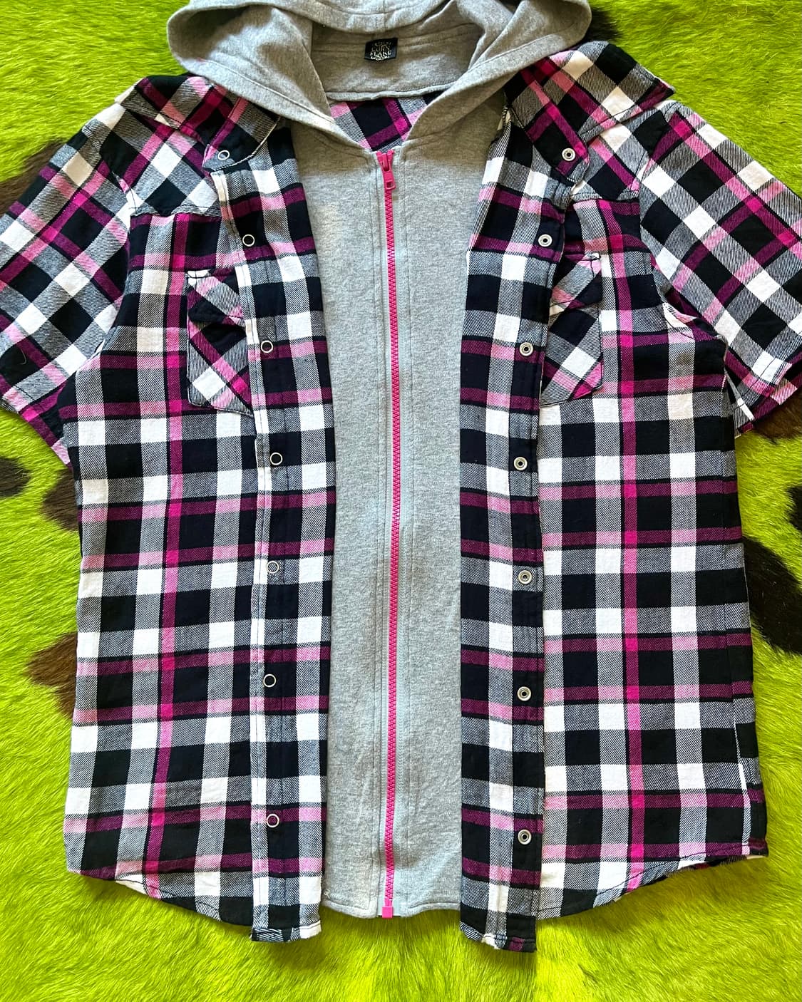 90-00s CORN FRAKE Hood Docking 1/2 Shirt 상품이미지5
