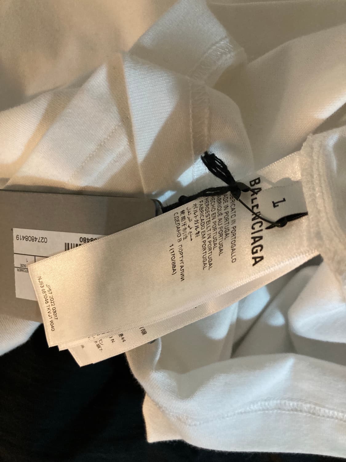 발렌시아가 기본 화이트 폴리티컬 롱슬리브 긴팔티셔츠 상품이미지7