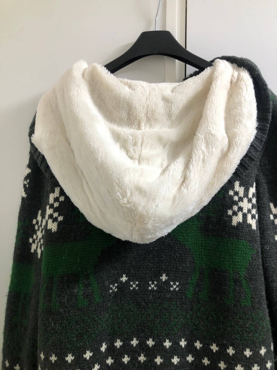 ADEN 토끼털 니트 후드 집업 상품이미지6