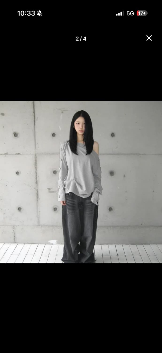 point button boatneck t  상품이미지1
