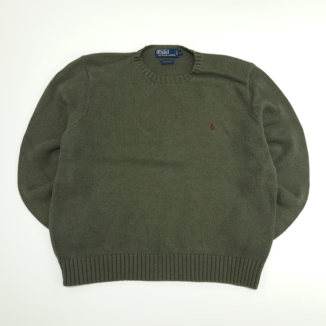 CN664 L-XL 폴로 랄프로렌 더스티그린 라운드 긴팔 니트 스웨터 상품이미지1