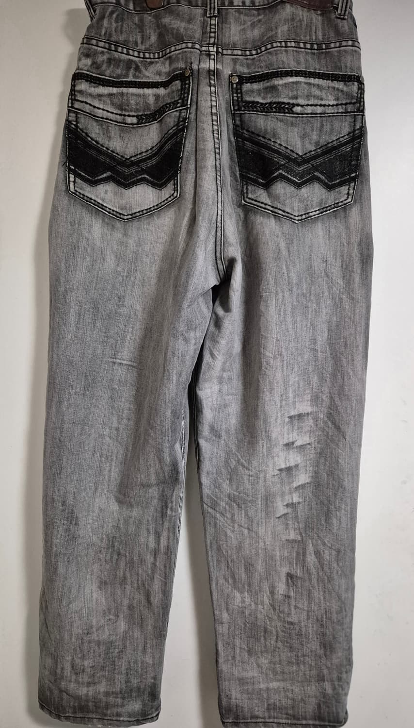 1738dynasy 그레이 워싱 힙합팬츠 허벅지 43 상품이미지4