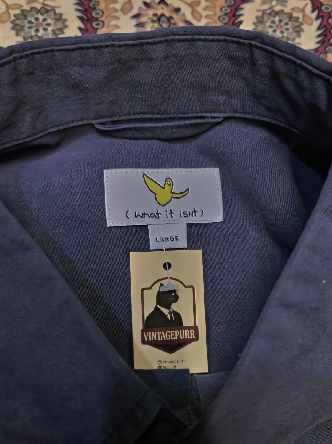 🔵 Mark Gonzales (마크 곤잘레스) 네이비 셔츠(LARGE) 상품이미지4