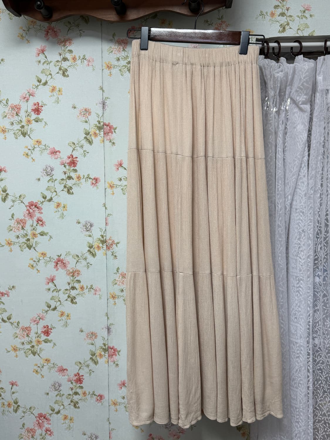 빈티지 베이지 롱스커트 상품이미지1