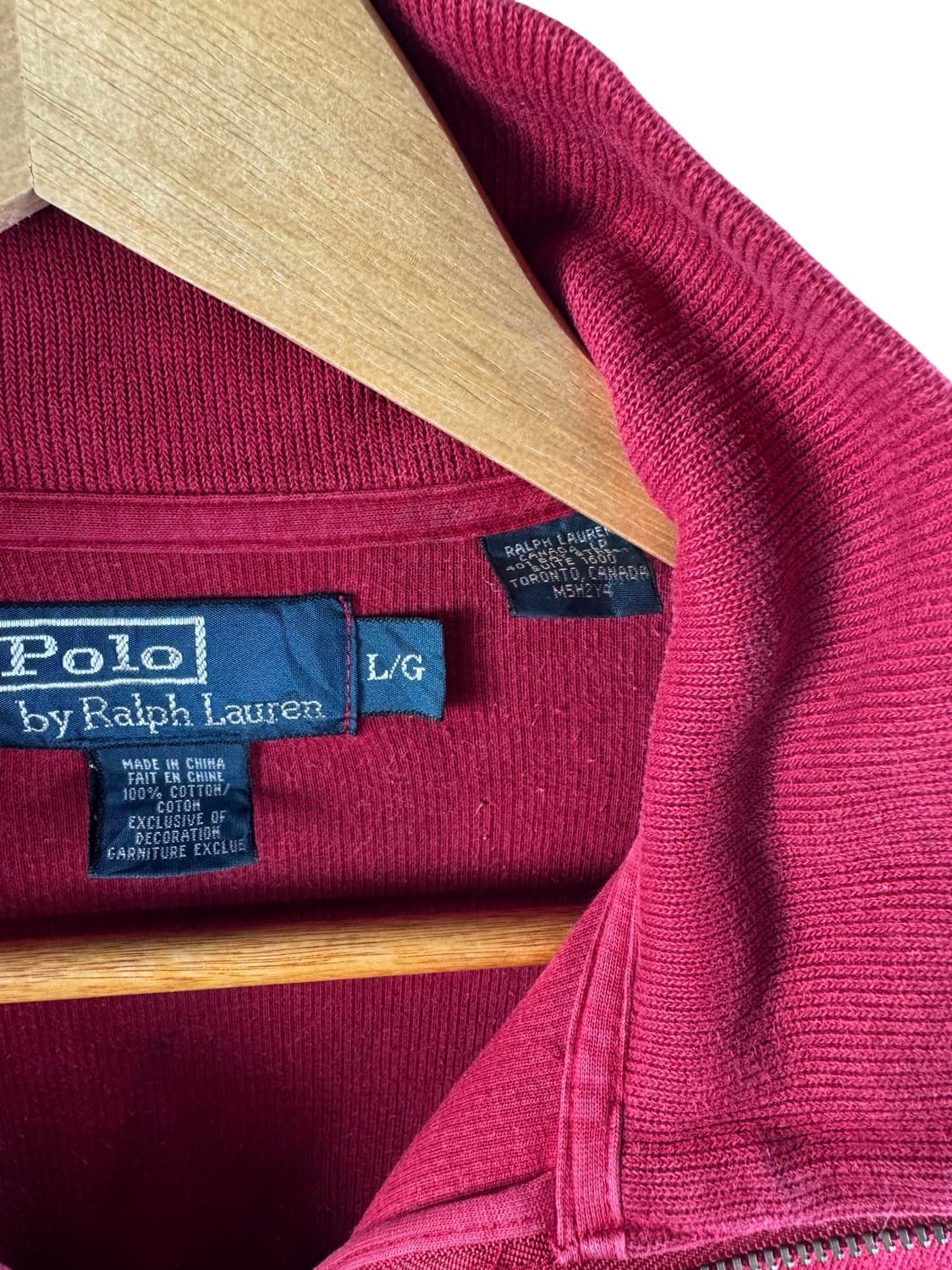 폴로 딥레드 반집업 니트1943 상품이미지5