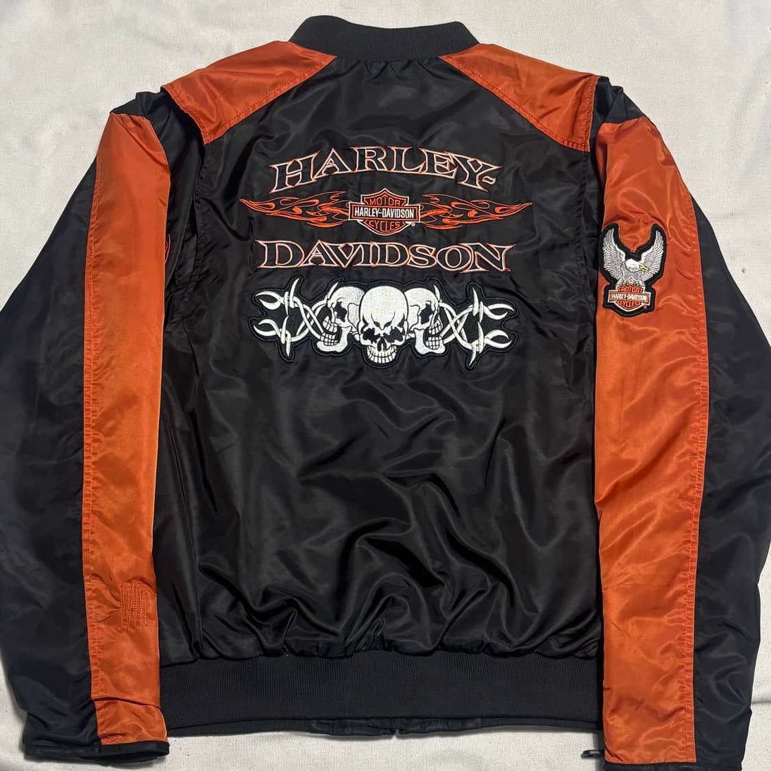 🫶🏻 할리데이비슨 바이커 레드라인 블랙 나일론 자켓 🫶🏻 상품이미지1