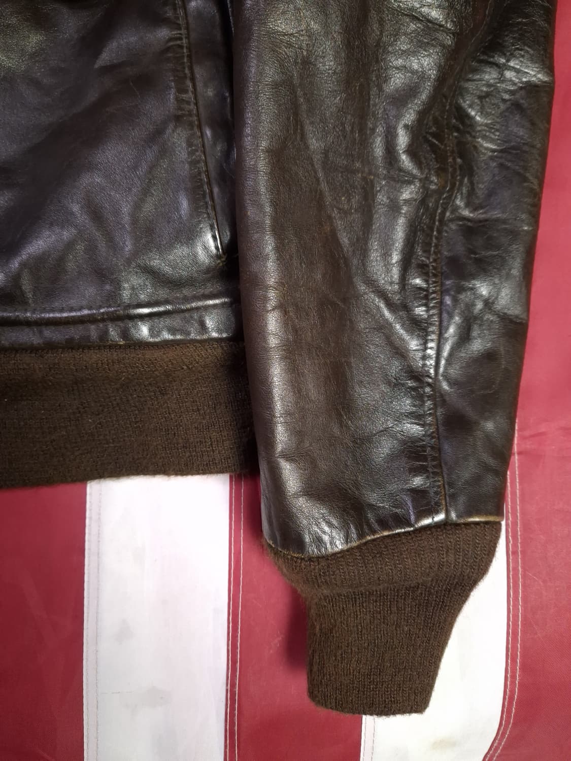 오리지날 미국제조 미해군 G-1 TAPE 리얼레더 항공자켓 상품이미지6