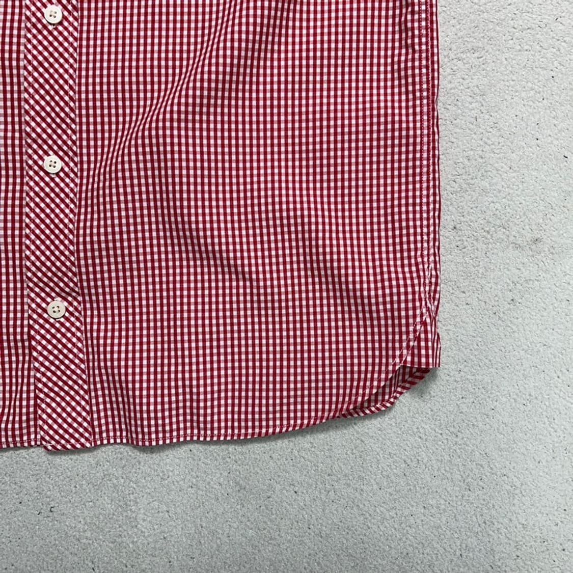 FRED PERRY 깅엄 반팔 셔츠 S 상품이미지4