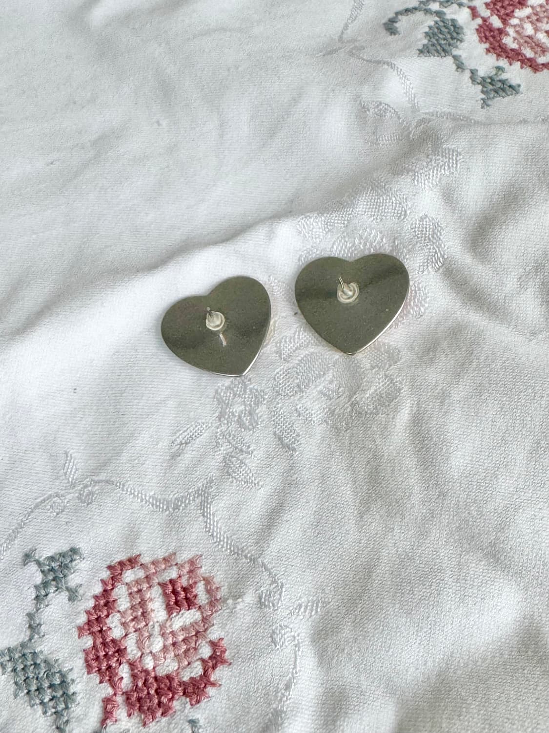 미국 빈티지 이어링 마블 하트 상품이미지2