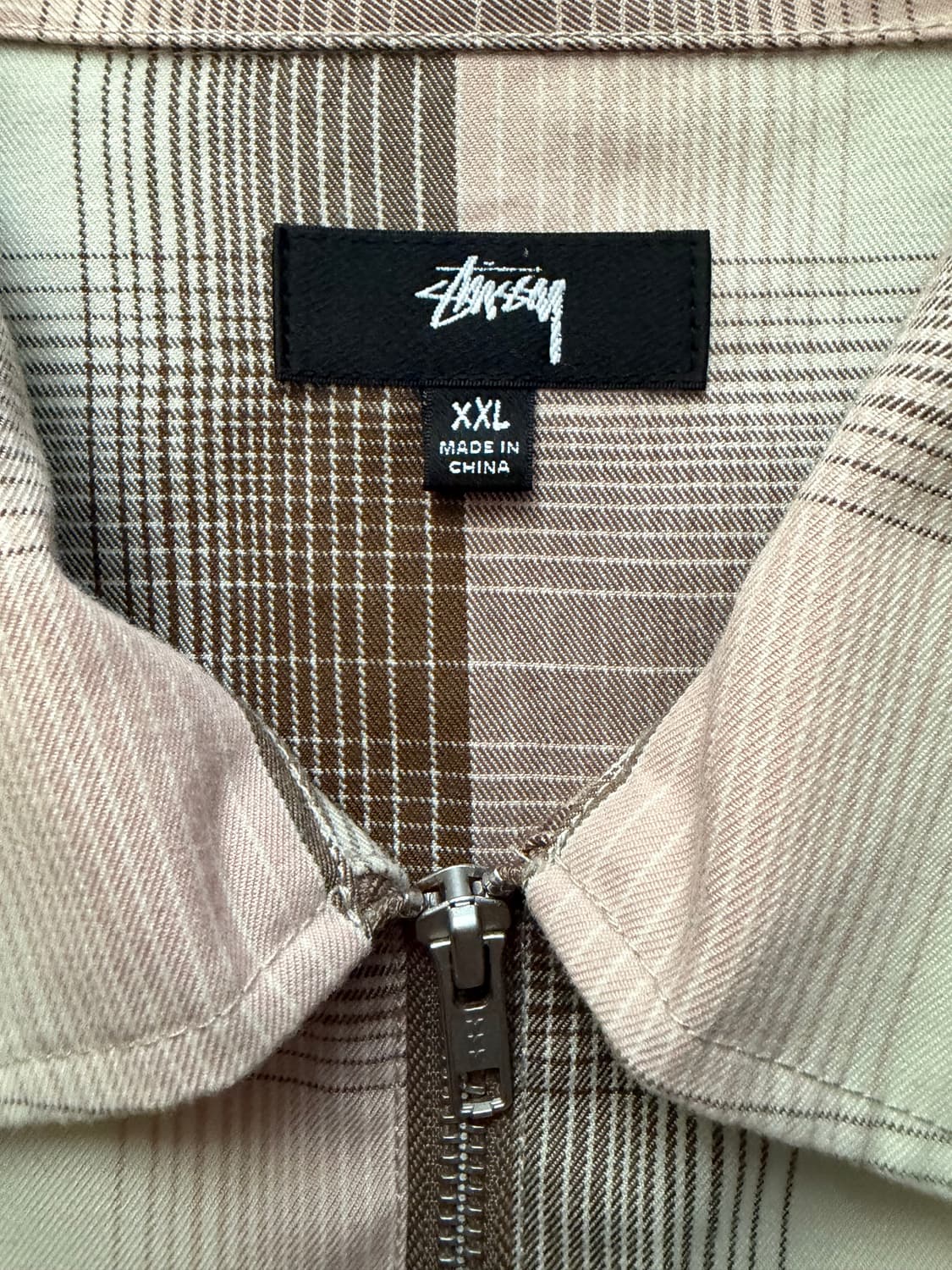 스투시 쉐도우 플레이드 집업 셔츠 XXL 상품이미지3