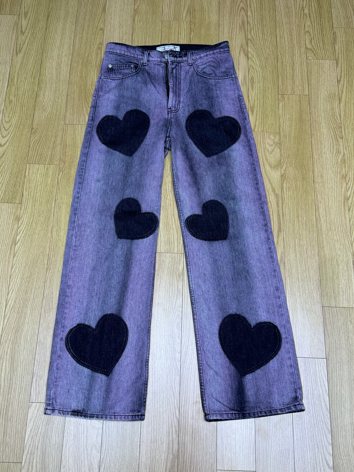 더 뮤지엄 비지터 HEART BLEACHED DENIM PANTS [M] 상품이미지5