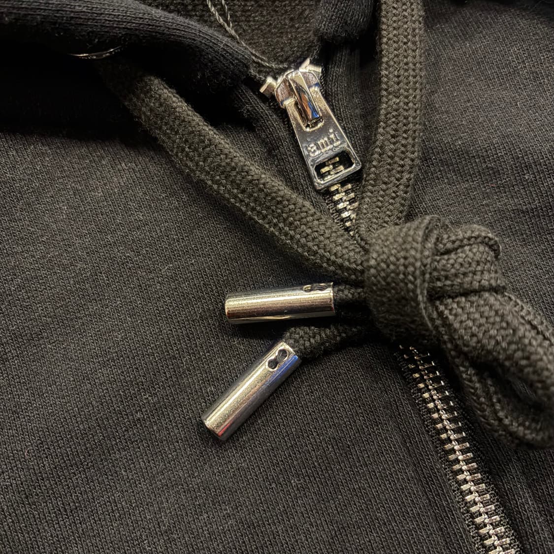 [XL] 아미 스몰 하트 로고 블랙 후드집업 새상품 C444 상품이미지6