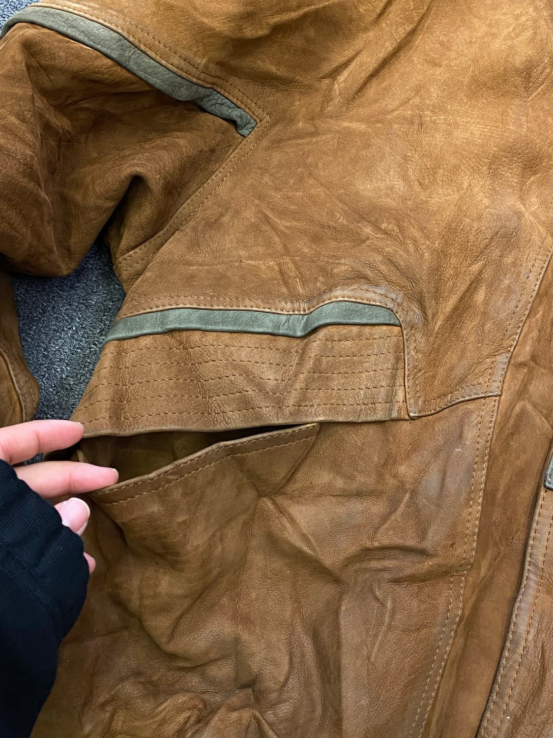 90s 오스트레일리아 스웨이드 레더(양가죽) 상품이미지6