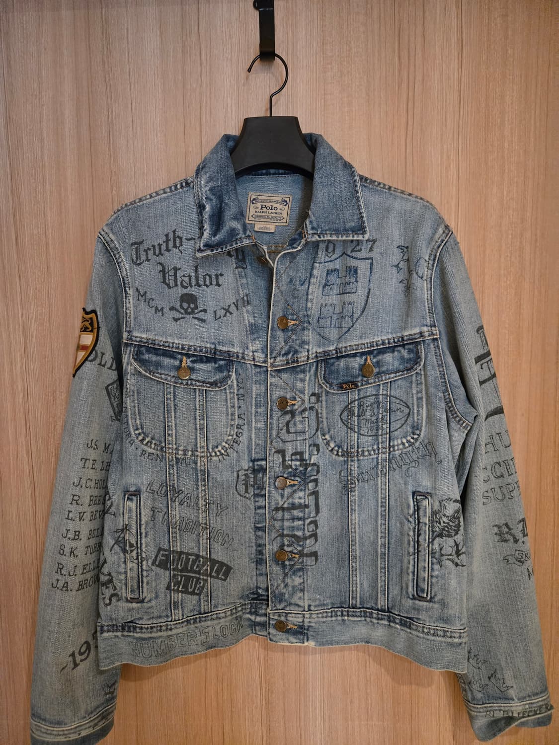 폴로 랄프로렌 그래픽로고 데님 트러커 [105사이즈]새제품 상품이미지1