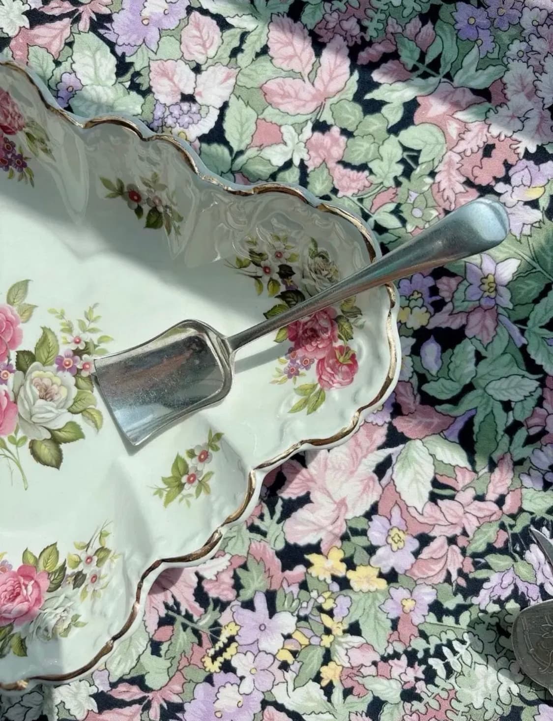 영국 빈티지 Walker & Hall 실버플레이트 치즈스쿱스푼 상품이미지1