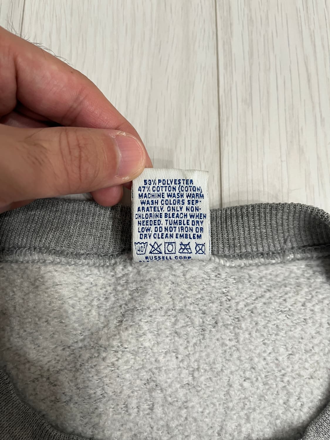 90s 빈티지 러셀 스웻셔츠 그레이 M made in USA 상품이미지3