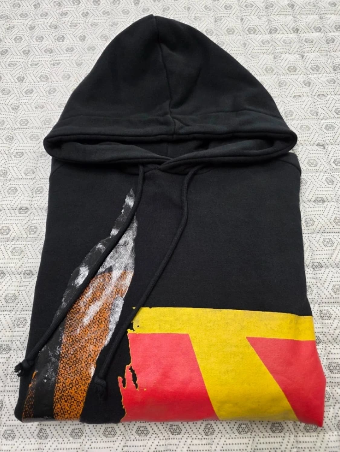 준지 블랙 프린팅 후드티 95 상품이미지5