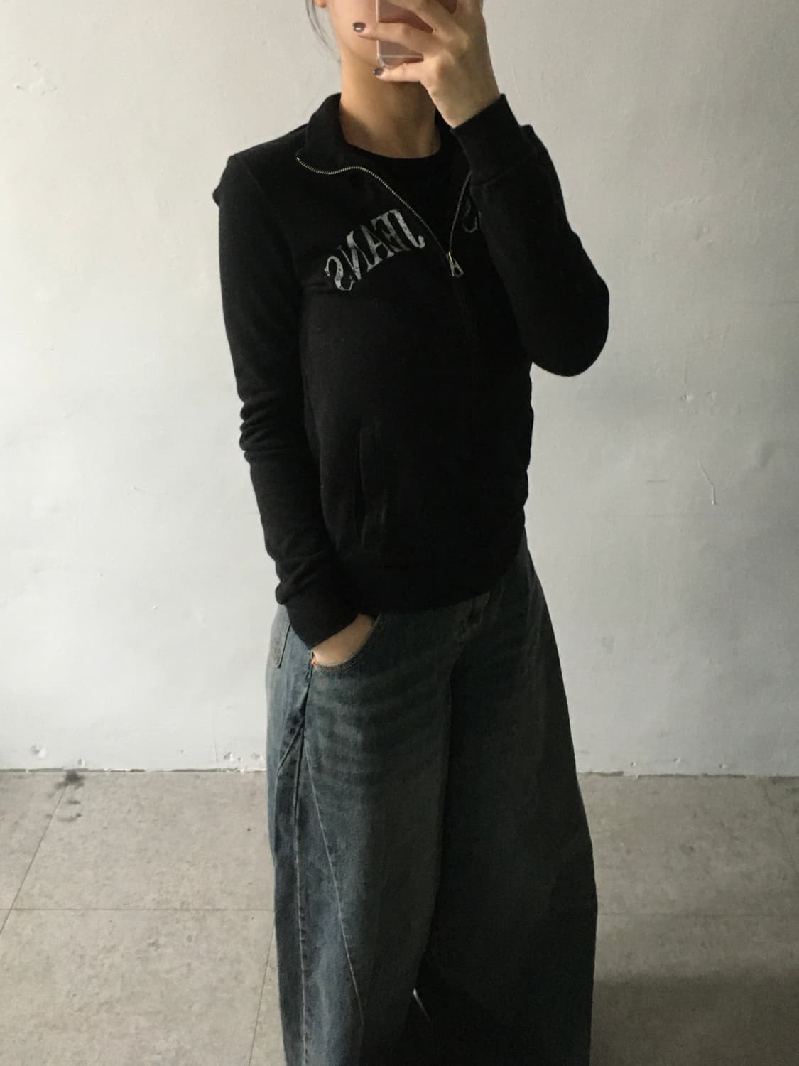 게스 데미지스펠 코튼져지 상품이미지2