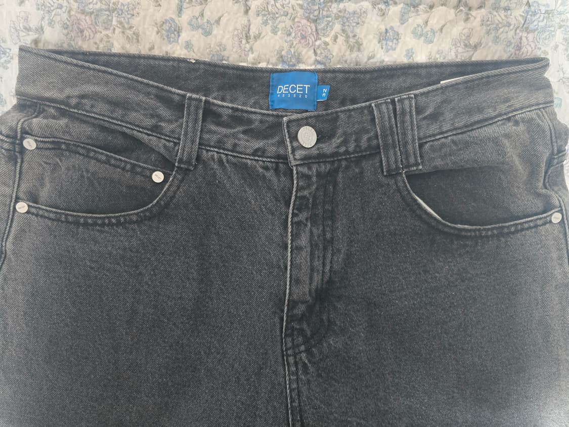 데케트 mid Rise Wide black side  jeans

 32 상품이미지5