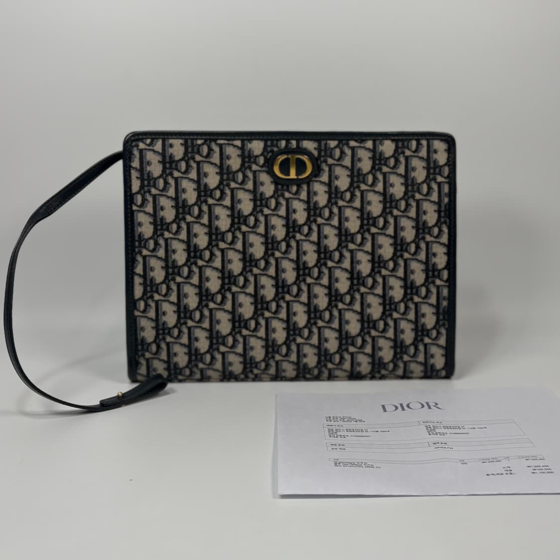 디올 블루 오블리크 자카드 30 몽테인 파우치백 상품이미지1