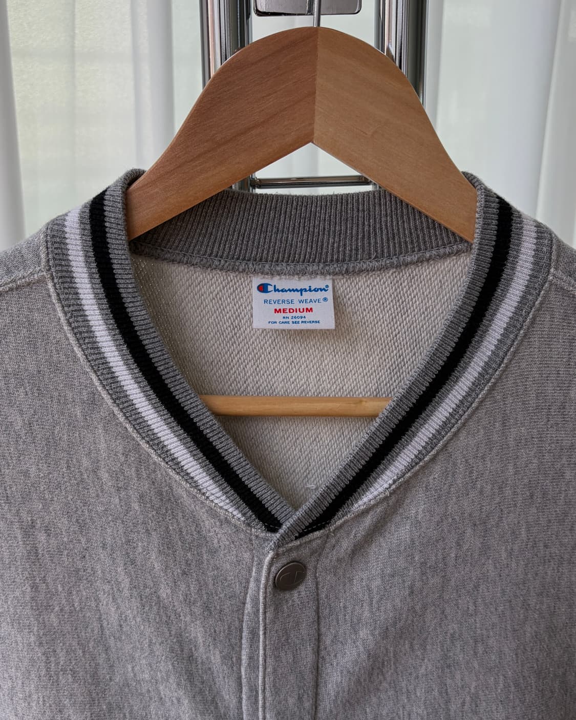 [M]챔피온 리버스위브 코튼 스냅 바시티 자켓 상품이미지6