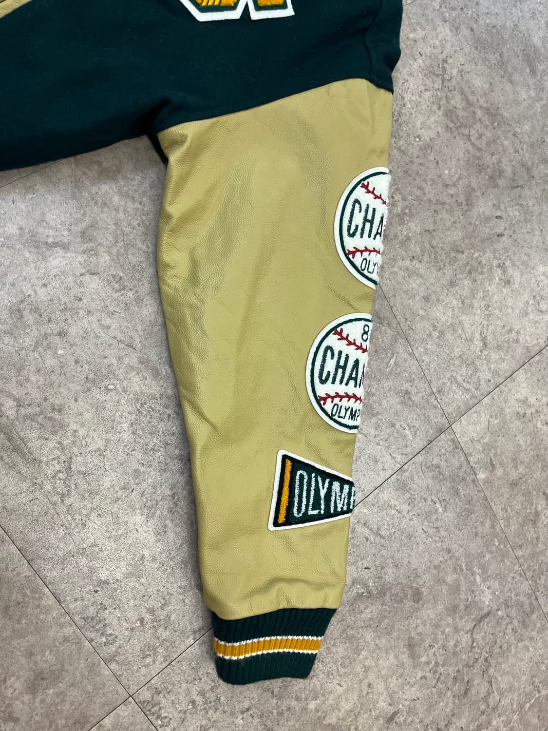 아웃스탠딩 와펜 바시티 자켓 그린 #csz1746 상품이미지9