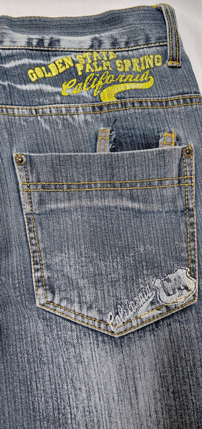 ​[M] 정글스톰(Jungle Storm) Y2K 그래픽 롤업 데님 팬츠 상품이미지9