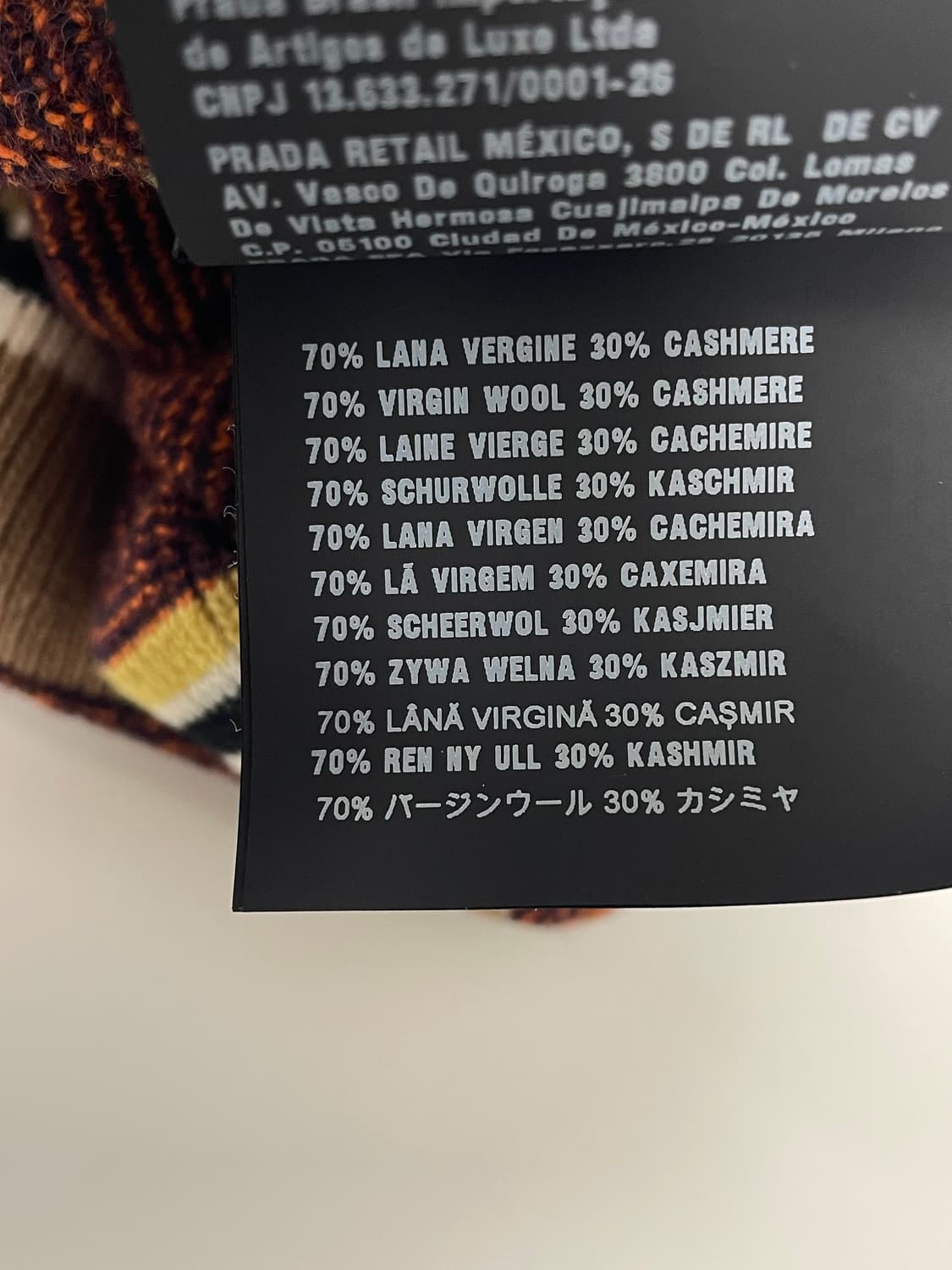 새상품 프라다 울 캐시미어 비니 M 사이즈 상품이미지4