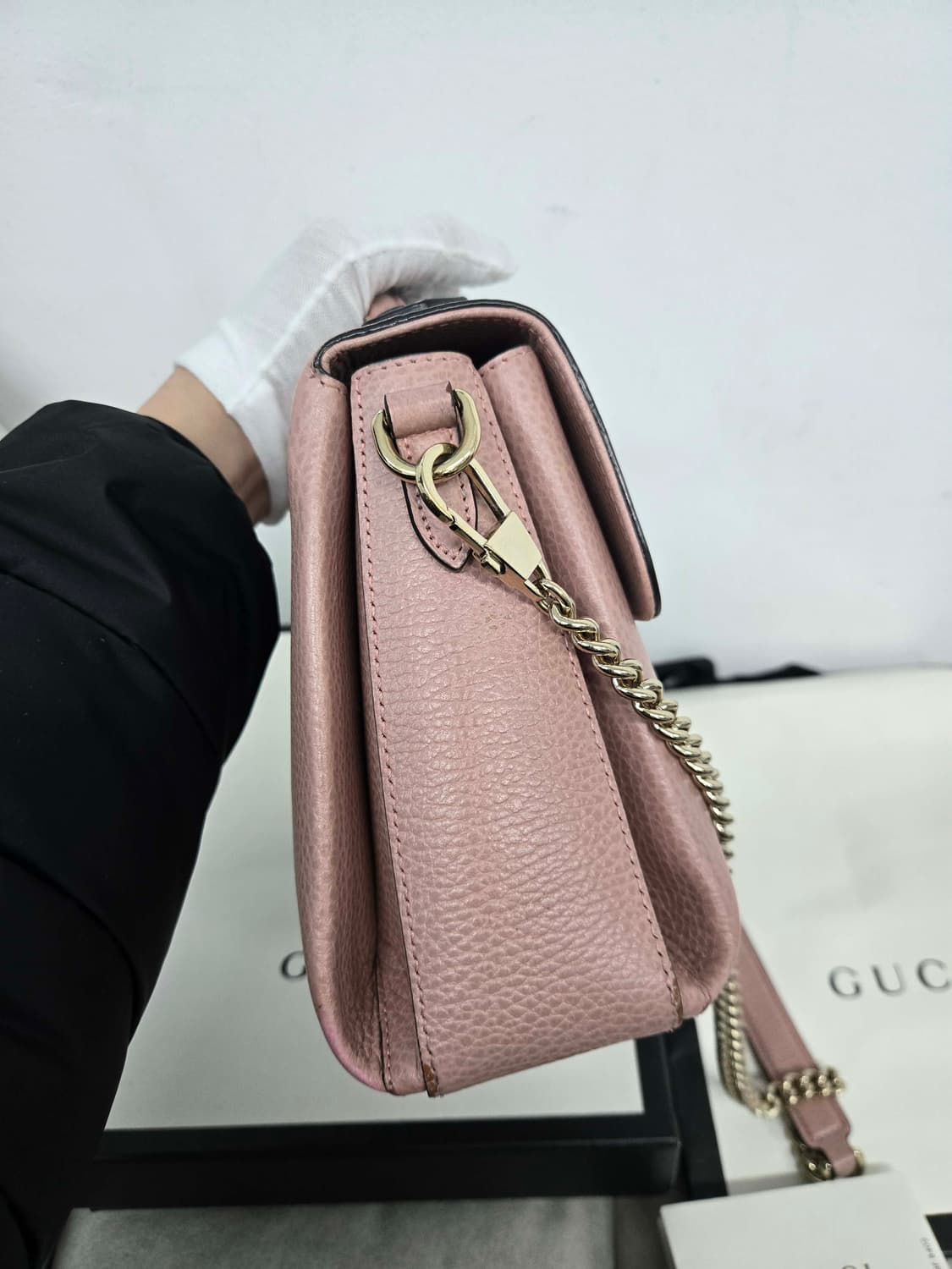 [보증서 정품] 구찌 인터로킹 체인 숄더백 상품이미지6