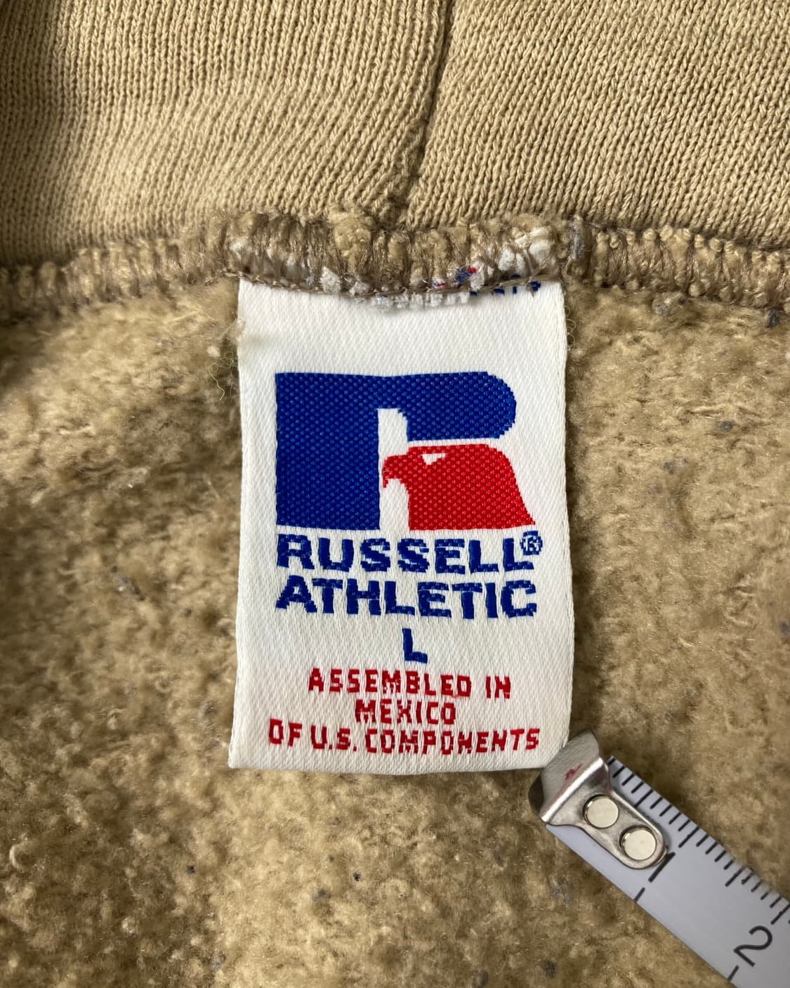 90s Russell Zip Up Hoodie (beige) 상품이미지3