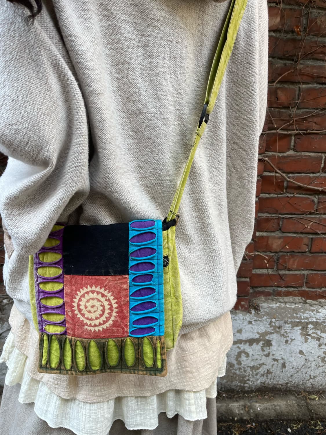 히피 에스닉 패치워크 크로스백 상품이미지2